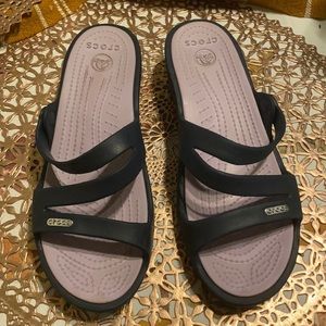 Crocs Wedge Sandals Size 8W